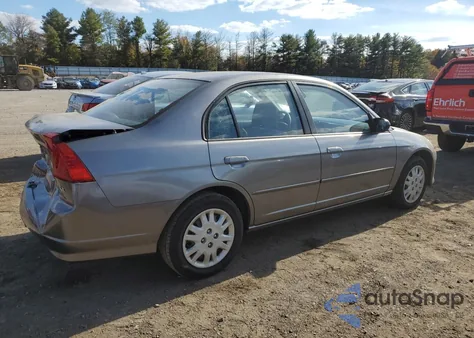 2004 Honda Civic Lx from USA, damaged, VIN 2HGES16604H555034